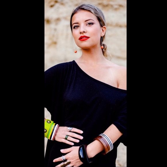 HANDMADE Triangle Vintage Repro Mod MCM Lucite Bangle! - Picture 6 of 8